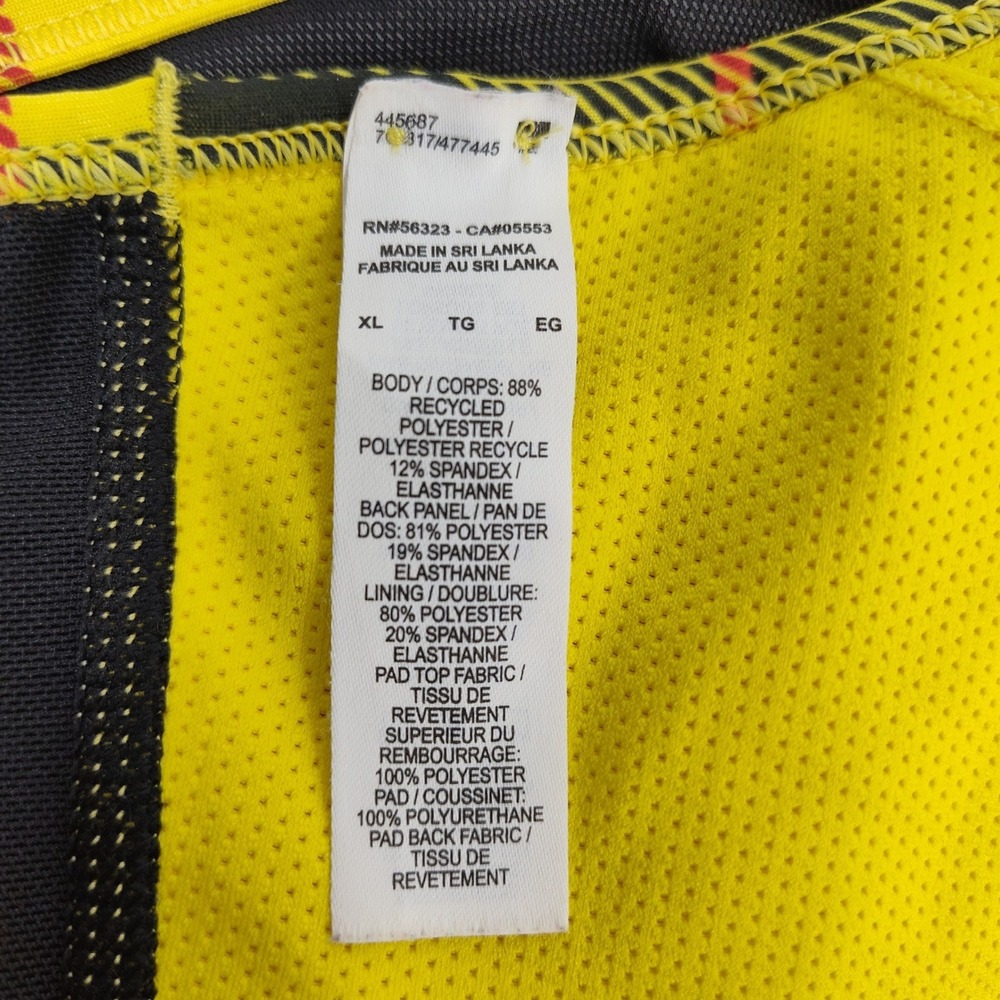 Nike Dri-FIT Women Yellow Black Plaid Mesh Racerback Sports Bra BV3911-703 XL - Picture 7 of 12